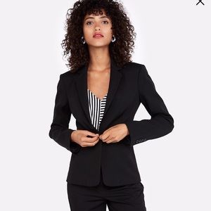 Express Notch Collar One Button Blazer